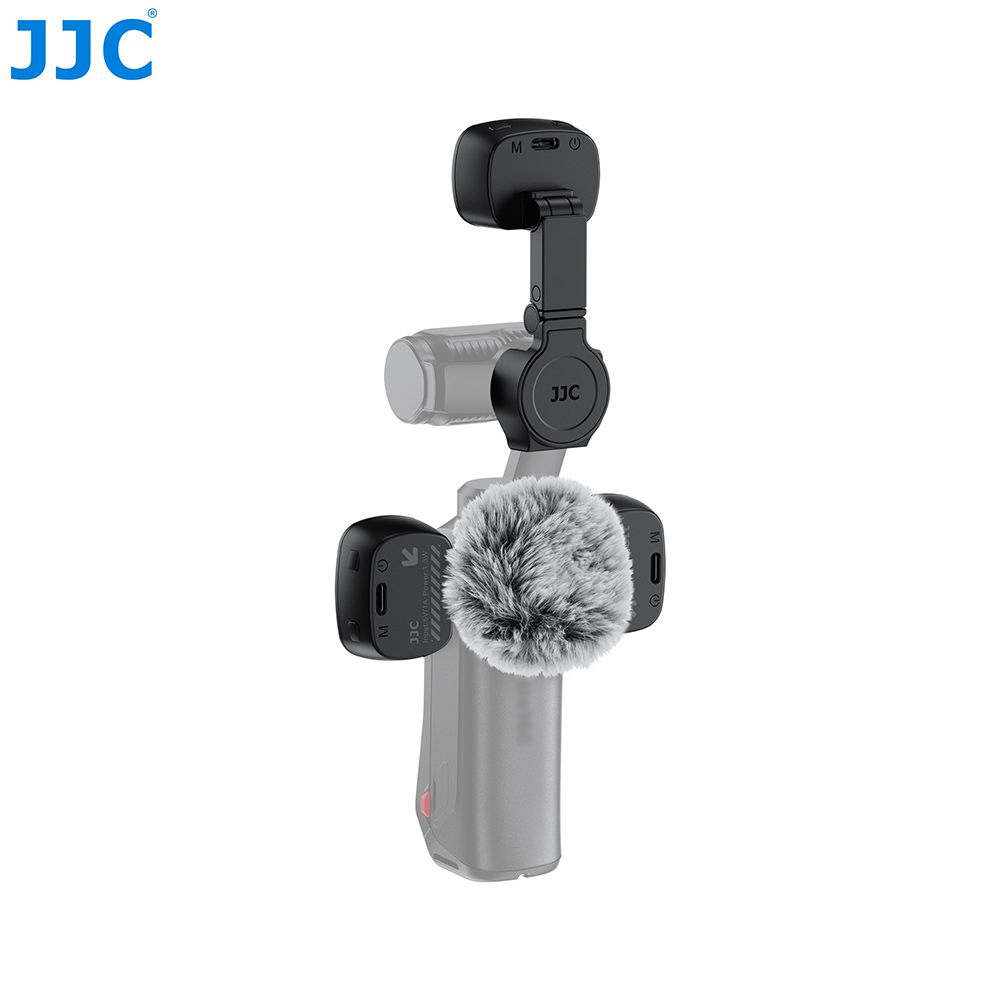 JJC Triple Mini LED Fill Light Set for Insta360 Luna Ultra with Magnetic Windproof Mount Built-in Battery Type-C Port 3 Steps Temperature & Brightness Multi-Angle Adjustable Won't affect Gimbal for Night Vlogging Auxiliary Lighting Comes with Mic Windshield - Image 9
