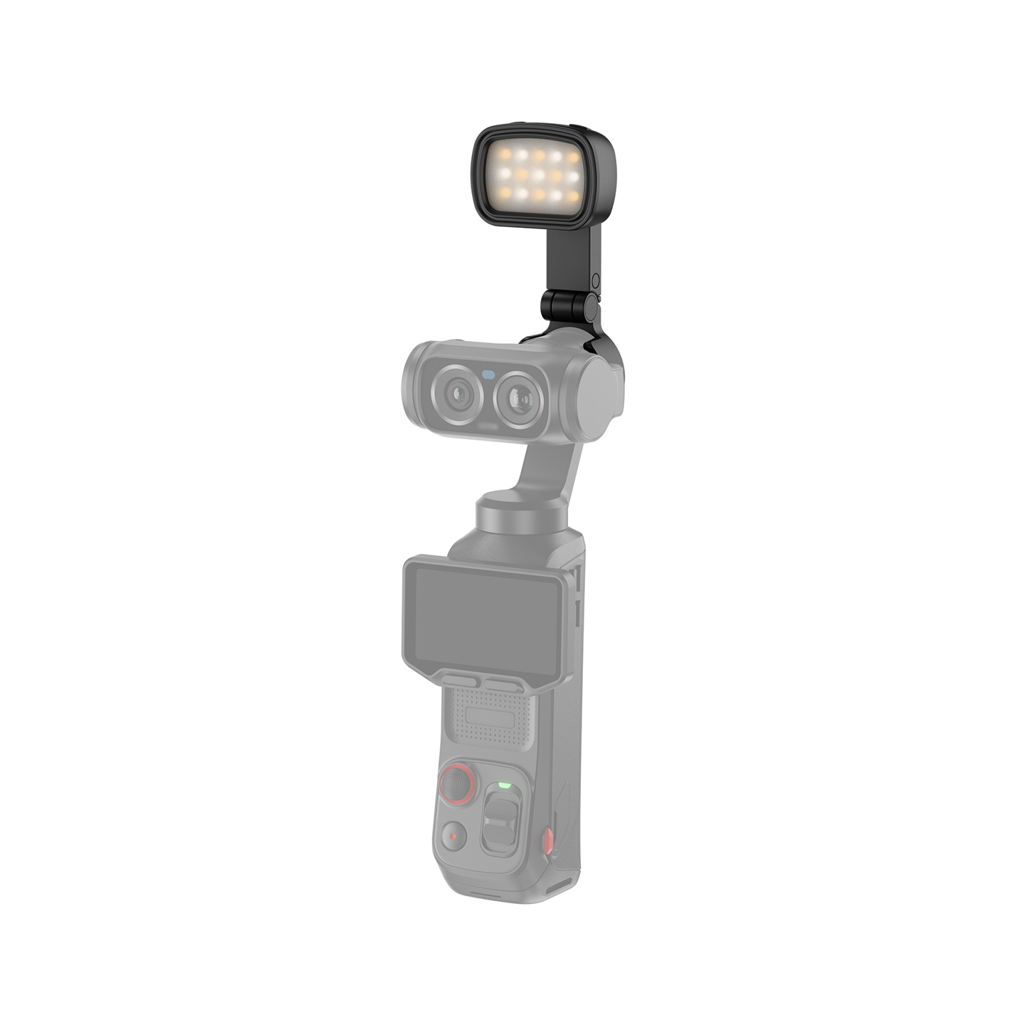 JJC Single Mini LED Fill Light Set for Insta360 Luna Ultra with Magnetic Windproof Mount Built-in Battery Type-C Port 3 Steps Temperature & Brightness Multi-Angle Adjustable Won't affect Gimbal for Night Vlogging Auxiliary Lighting - Image 8