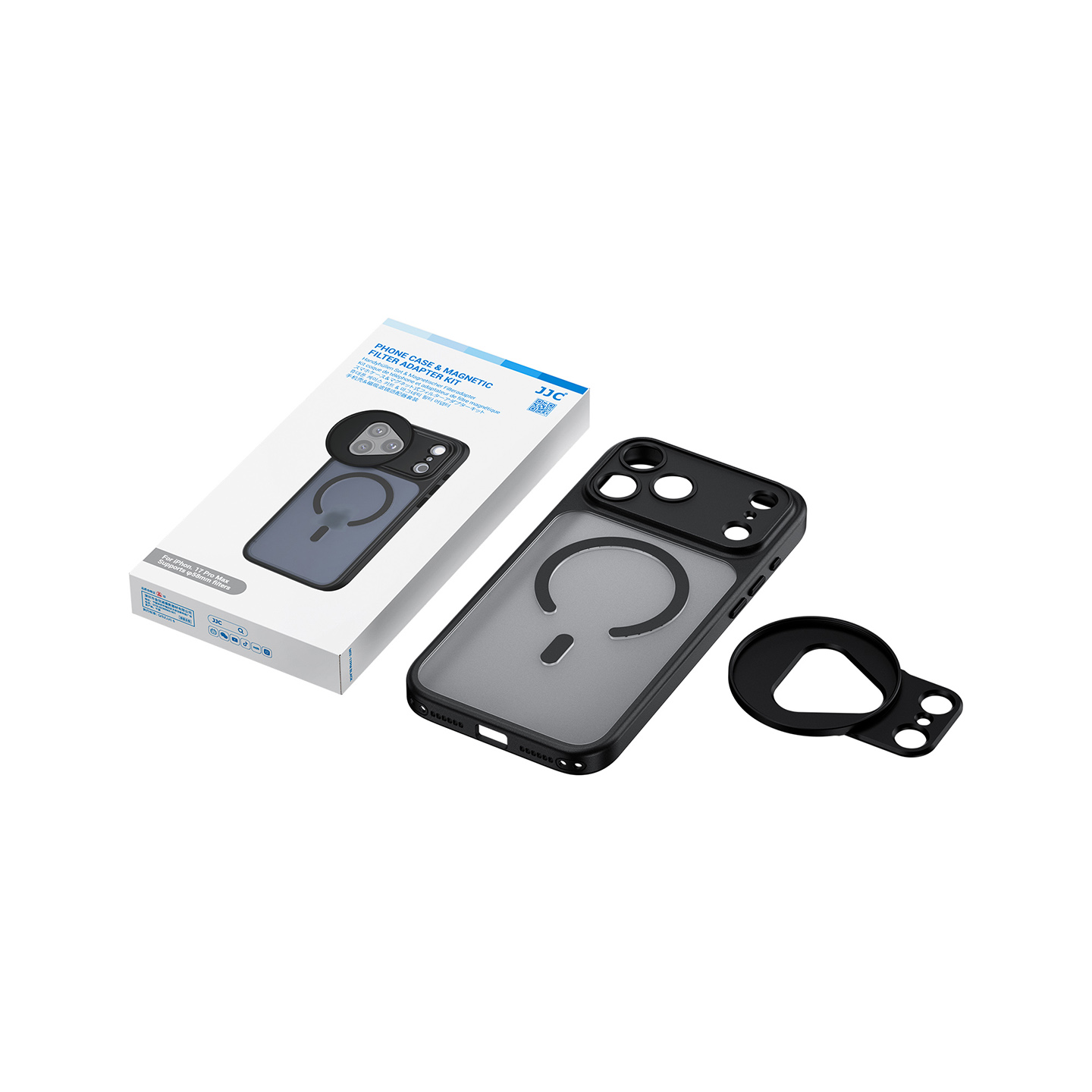 JJC Magnetic Detachable 58mm Filter Adapter Phone Case for iPhone 17 Pro Max Lightweight TPU+PC Construction N52 Magsafe Shock Proof Lens Wrapped Precision Hole with Lanyard Hole - Image 10