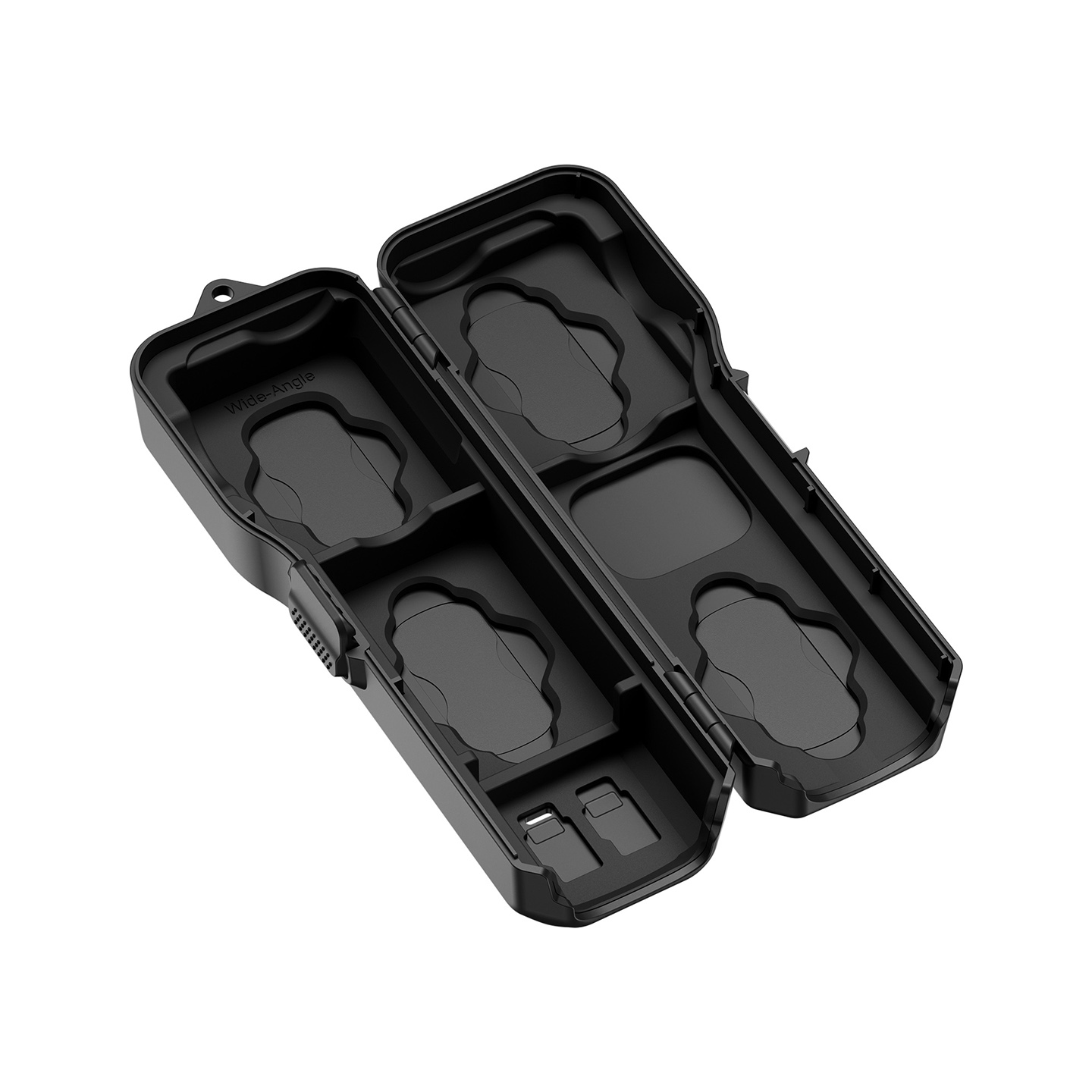 JJC Hard-Shell Protective Case for Insta360 Luna Ultra Gimbal 4 Filter 2 TF Card Slots Lightweight ABS Frame Alloy Hinges Full-Wrap Thickened Silicone Pad Anti-Impact Bottom Opening for Tripod with Lanyard Hole Black - Image 7