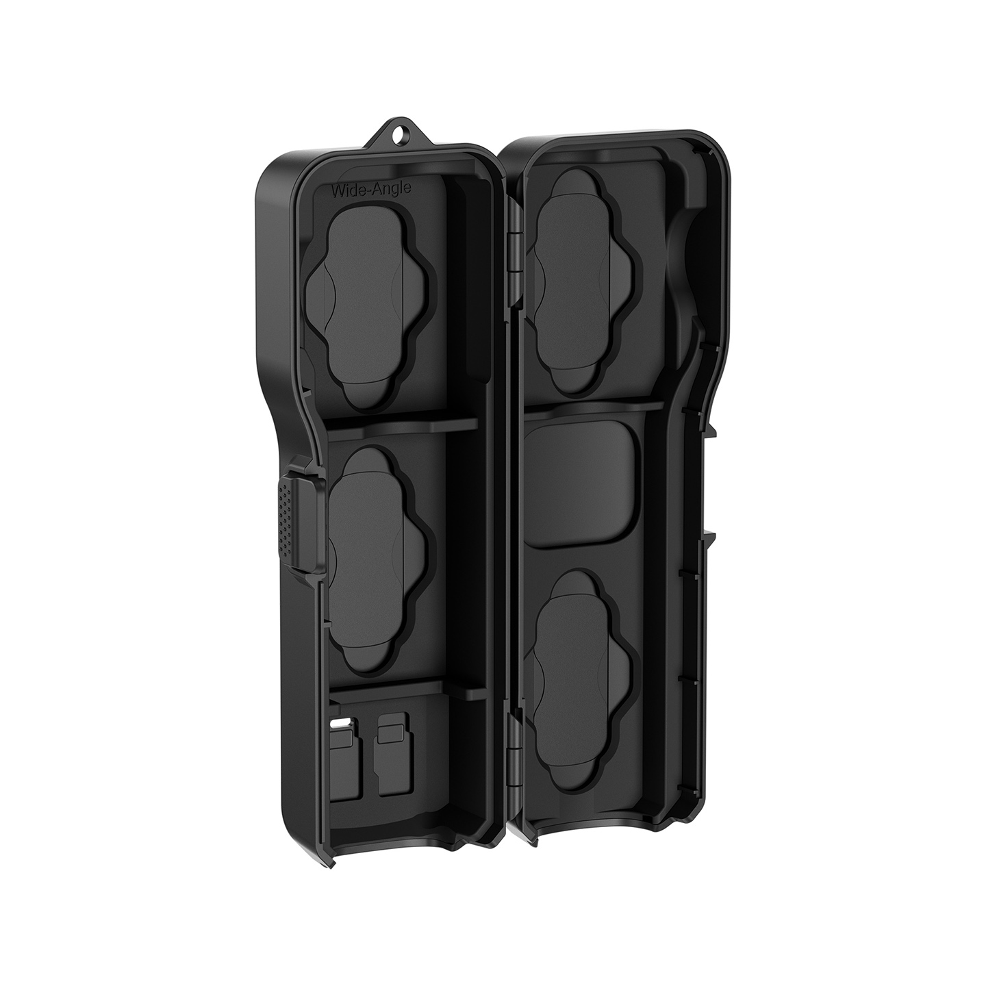 JJC Hard-Shell Protective Case for Insta360 Luna Ultra Gimbal 4 Filter 2 TF Card Slots Lightweight ABS Frame Alloy Hinges Full-Wrap Thickened Silicone Pad Anti-Impact Bottom Opening for Tripod with Lanyard Hole Black - Image 6