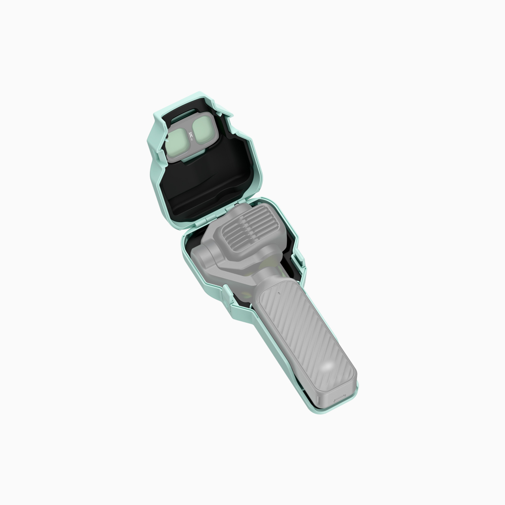 JJC Gimbal Full Protective Cover for Osmo Pocket 4P Lightweight Snap-On Transparent Screen Window with 2 TF card 2 filter Slots Lanyard Hole Green - Image 2