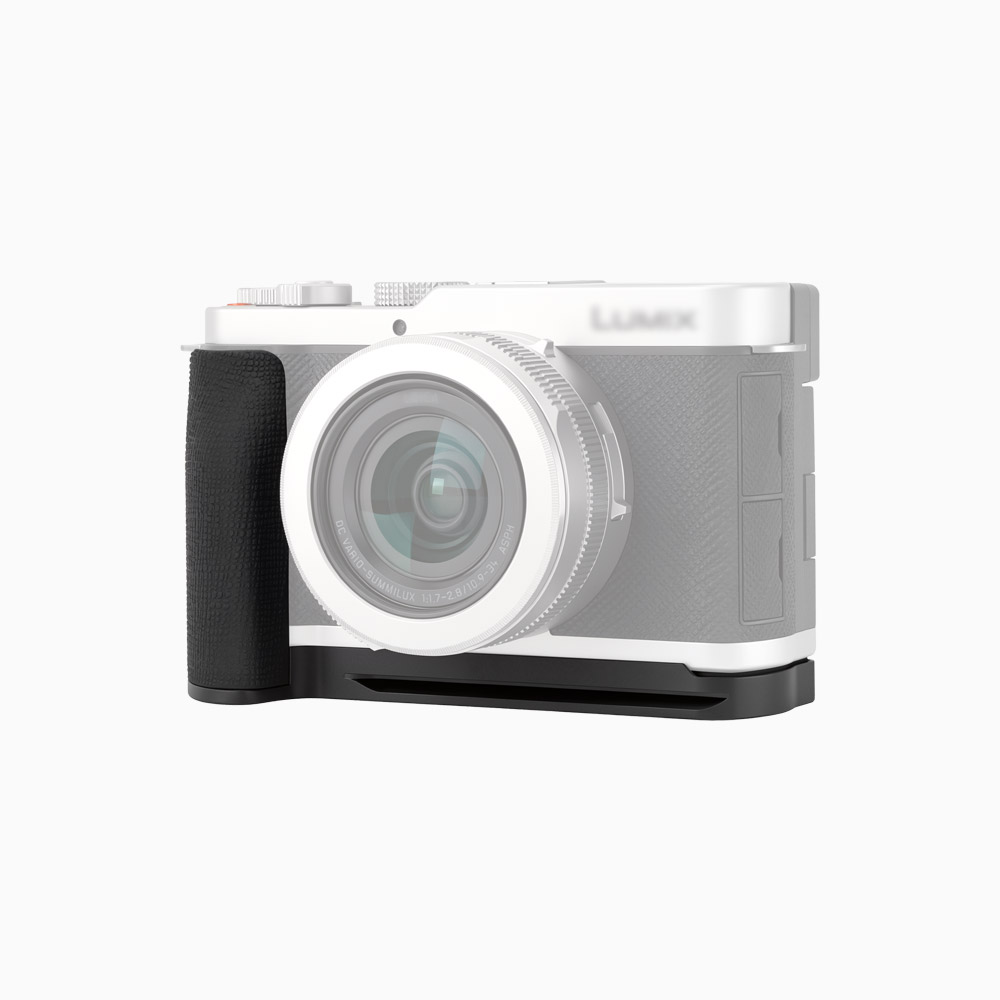 JJC Camera Grip for Panasonic LUMIX L10 Aluminum Frame Son-Slip Full Silicone Wrap Simulate Texture Grip with 1/4"-20 Threaded Hole Arca-Type Quick Release Plate Strap Hole - Image 2