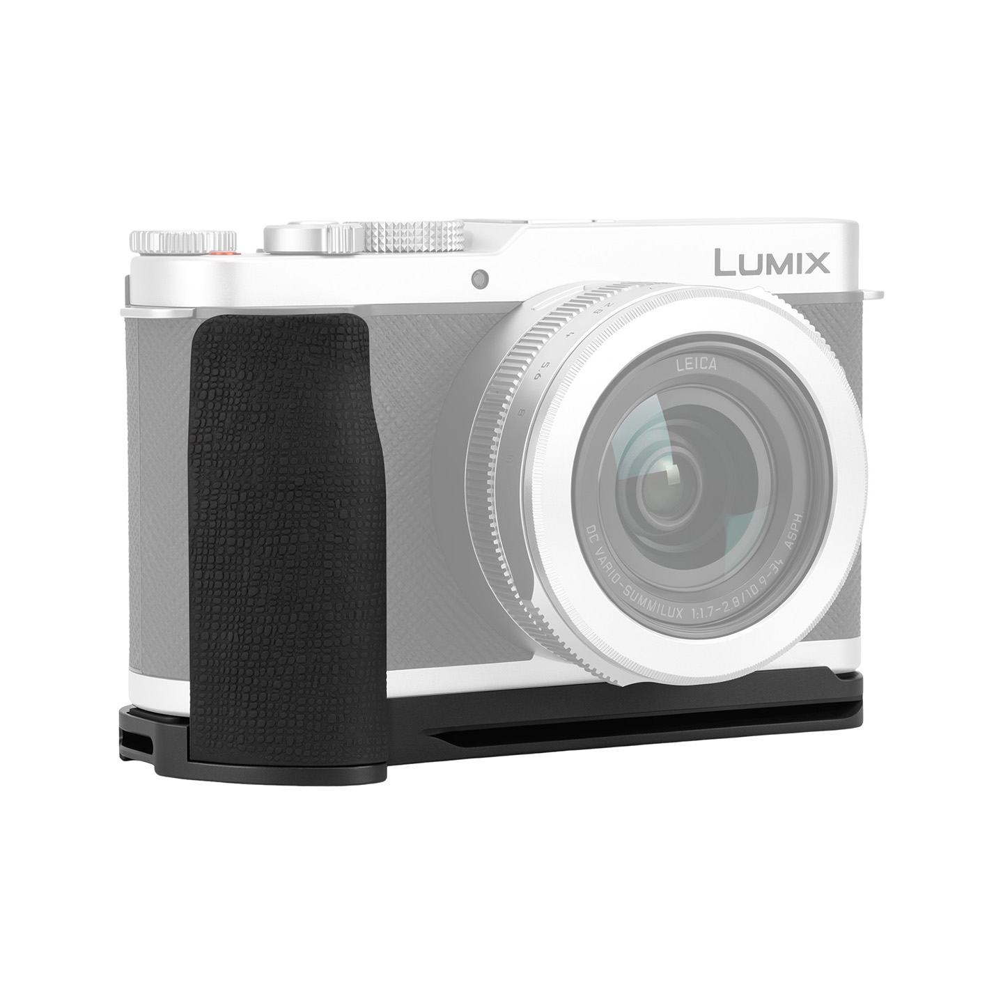 JJC Camera Grip for Panasonic LUMIX L10 Aluminum Frame Son-Slip Full Silicone Wrap Simulate Texture Grip with 1/4"-20 Threaded Hole Arca-Type Quick Release Plate Strap Hole - Image 7