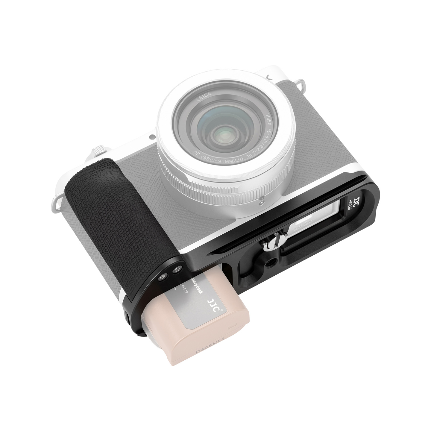 JJC Camera Grip for Panasonic LUMIX L10 Aluminum Frame Son-Slip Full Silicone Wrap Simulate Texture Grip with 1/4"-20 Threaded Hole Arca-Type Quick Release Plate Strap Hole - Image 8