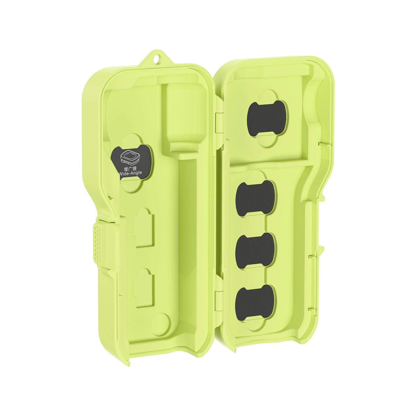 JJC Upgraded Protective Case for Osmo Pocket 4 with Clamp Attached, Osmo Pocket 3, Xtra Muse, 5 Filters, 2 TF Cards Slots, Thickened Silicone Pad, Alloy Hinges, Bottom Opening for Extended Handle & Tripod Matcha - Image 3