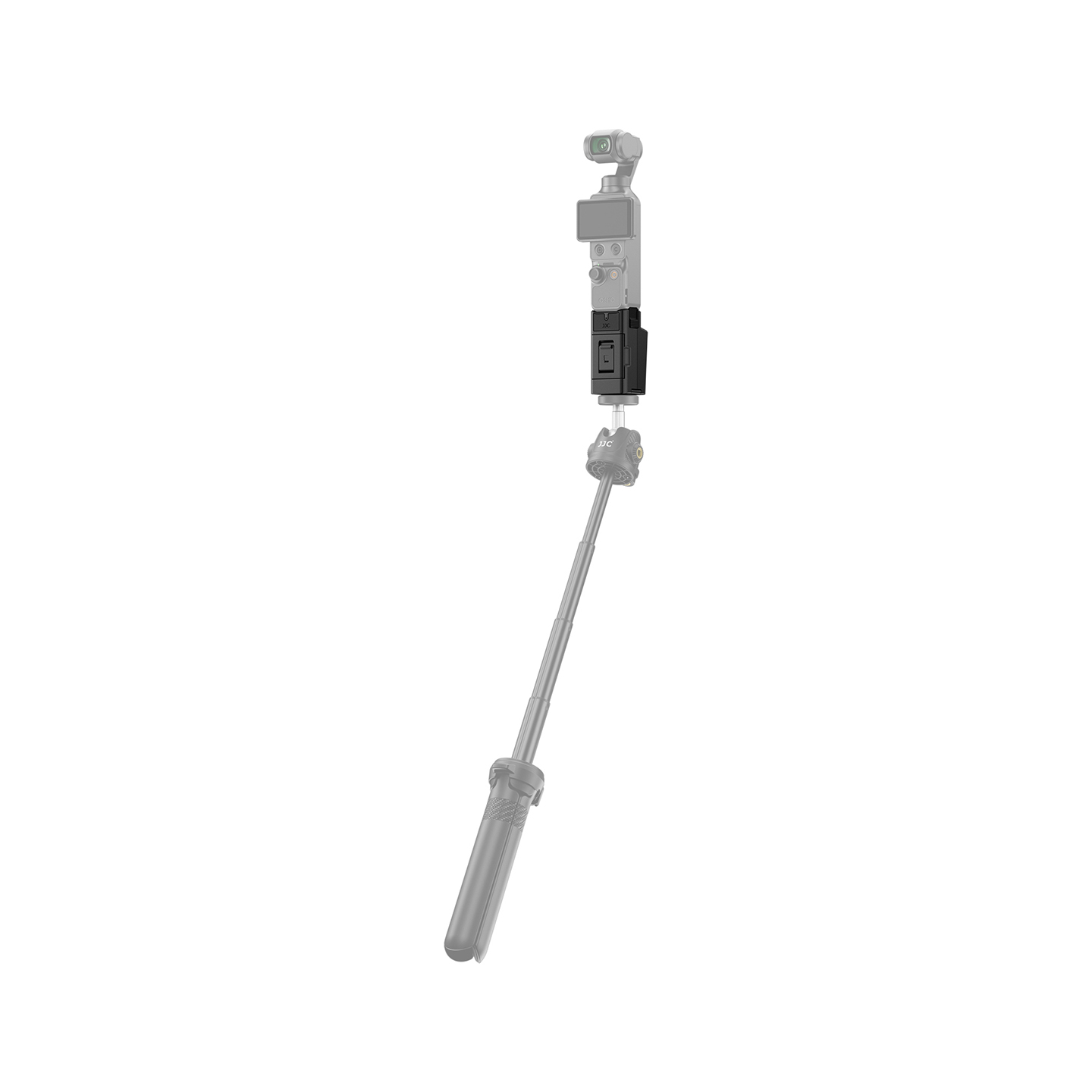 JJC 3in1 Multifunctional Handle For Xtra Muse, Osmo Pocket 4, Pocket 3 with Storage Slots for 4 Filter & TF Card, Magnetic Back Plate, Extension Non-Slip Silicone Grip, as Desk Stand, 1/4"-20 Threaded Mount, Easy Carrying - Image 10