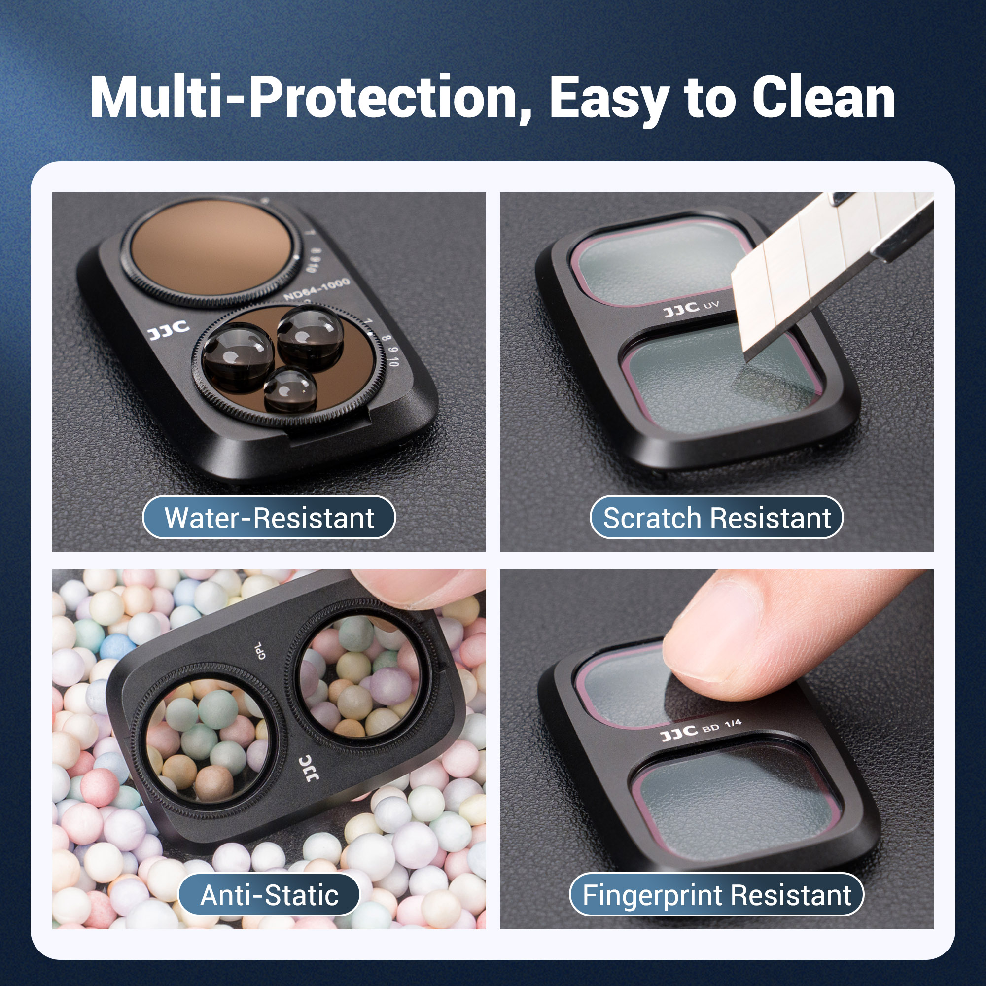JJC UV Filter for Osmo Pocket 4P, Clip-On Type, Ultra-Thin Aluminum Frame, Multi-layer Coating Optical Glass, Fingerprint & Oil Resistant, With Storage Box, Screen Protector - Image 6